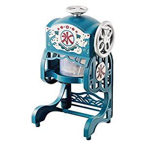 ドウシシャ 電動本格かき氷器 ふわふわ 製氷カップ2個付き ブルー(中古品)