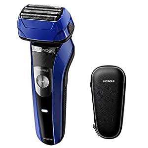 日立 往復式 メンズシェーバー エスブレード ステンレス4枚刃 3Dヘッド 本体日本製 RMH-F470B A ブルー(中古品)