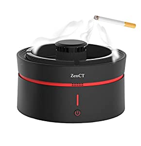 ZenCT 空気清浄機 タバコ スモークレス灰皿 脱臭機 USB充電式 電動吸煙式灰皿 高性能HEPAフィルター搭載 消臭 煙 吸引 セラミッ