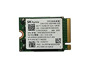 SK hynix BC711 128GB PCIe NVMe M.2 2230 Gen 3 x 4 SSD 0X3K2X HFM128GD3GX013N OEMパッケージ(中古品)