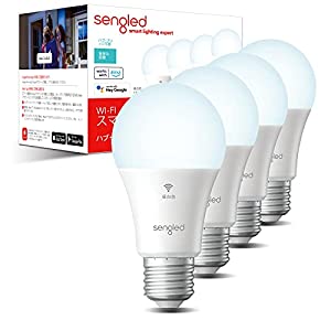 【Amazon Alexa認定】Wi-Fi接続 Sengled スマート LED電球 e26口金 60w形相当 調光 Alexa、Amazon Echo、Google  アレクサ対