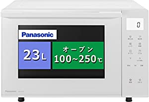 パナソニック オーブンレンジ 23L コンパクトモデル フラットテーブル 遠赤ヒーター 蒸気センサー ホワイト NE-FS301-W(中古品)