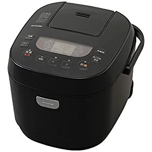 アイリスオーヤマ 炊飯器 10合 1升 マイコン式 40銘柄炊き分け機能 極厚火釜 玄米 ブラック RC-ME10-B(中古品)
