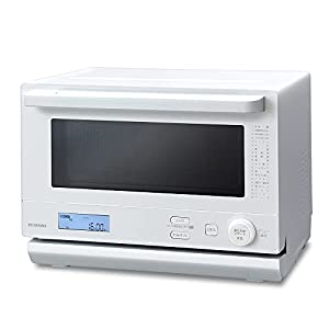 アイリスオーヤマ オーブンレンジ スチーム調理 18L ワイド庫内 幅35.5cm 角皿式 フラットテーブル ヘルツフリー 全国対応 時短