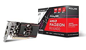 Sapphire PULSE Radeon RX 6400 GAMING 4GB グラフィックスボード 11315-01-20G VD8084 ブラック(中古品)