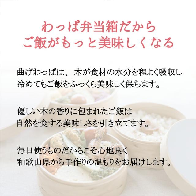 わっぱ弁当箱 レンジ対応 食洗器対応 1段 大サイズ 800ml 日本製 木製 丸型 ランチボックス 曲げわっぱ かわいい おしゃれ モダンデザイン 和風 洋風 洗いやすい 高耐久性 3カラー エコ プレゼント ギフト 贈り物 お祝い 和歌山県 wapppappa wpp-2_5