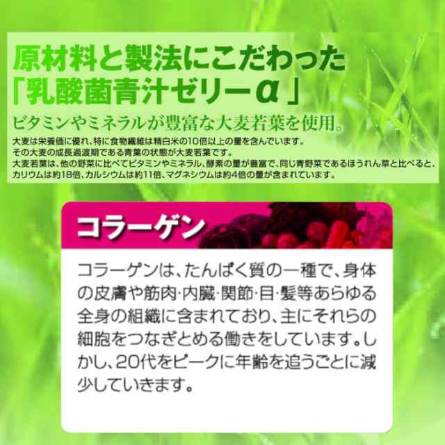 青汁 ゼリー α 36本 36日分 (1本/日) ×3個 青汁ゼリー 乳酸菌 腸活 大麦若葉 DC-15菌 プラセンタ 植物酵素 食物繊維 腸内フローラ サプ