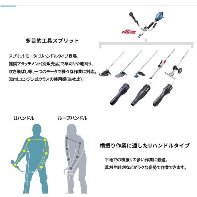 マキタ 18V 充電式 スプリットモータ 本体のみ（バッテリー・充電器