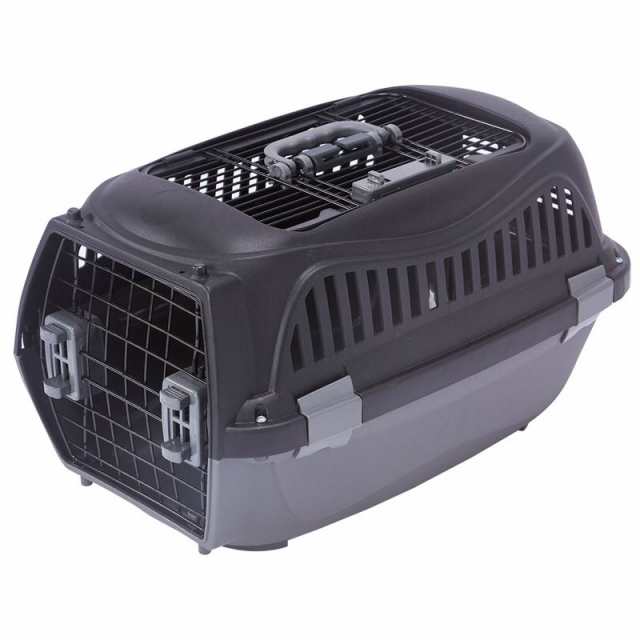【セット販売】 ペティオ(Petio) 犬猫用キャリー ハウスにしやすい2ドアスマイルキャリープラス M ブラック (×3セット) ペティオの通販は
