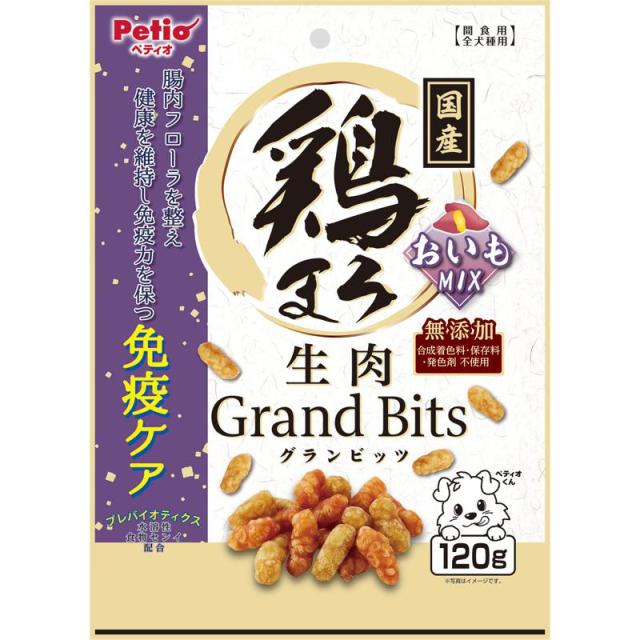【ケース販売】 ペティオ(Petio) 鶏まろ 無添加 生肉グランビッツ おいもミックス 120g (×30セット) ペティオ