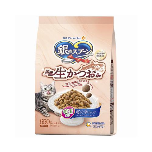 【ケース販売】 銀のスプーン 国産生かつおin 毛玉ケア 650g (×9セット) ユニ・チャームの通販は 7,328円