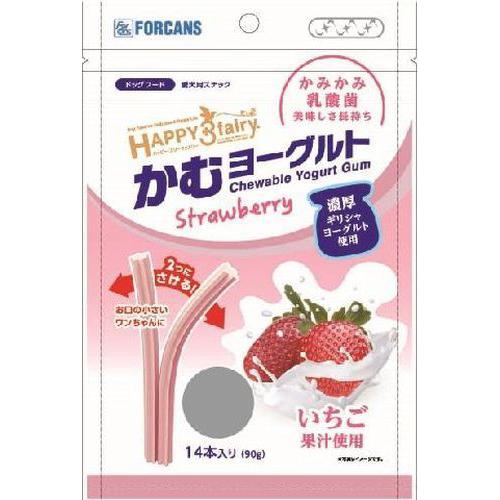 【入れもの売りわたす】 ハッピースリーフェアリー かむ発酵乳 オランダ苺 (×24仕かける) フォーキャンス