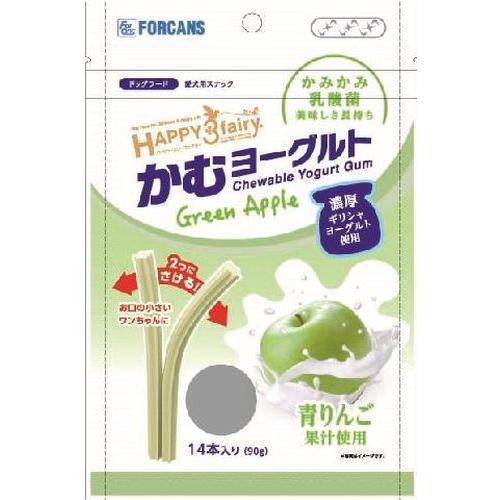 【ケース販売】 ハッピースリーフェアリー かむヨーグルト 青リンゴ (×24セット) フォーキャンス