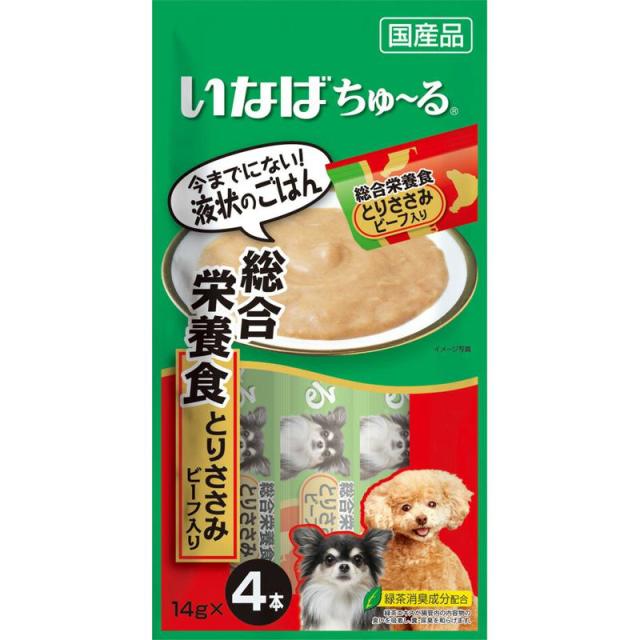 【ケース販売】 いなばペット いなば ちゅ?る 総合栄養食 とりささみ ビーフ入り D-106 (×48セット)
