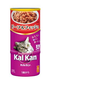 【ケース販売】 マースジャパン カルカンハンディ缶 1歳から ビーフ&amp;フィッシュ 160gx3P (×18セット)