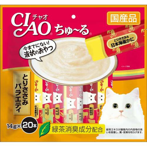 【ケース販売】 いなばペット CIAO ちゅ?る とりささみバラエティ 14g×20本 SC-195 ネコ おやつ 猫 ねこ ちゅーる (×16セット)