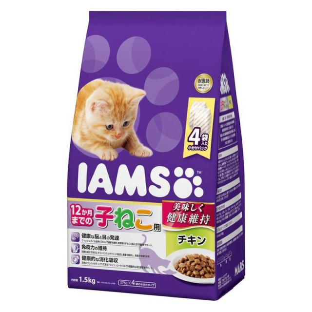 【ケース販売】 マースジャパンリミテッド 猫 ドライ アイムス 12か月までの子ねこ用 チキン 1.5kg (×6セット)
