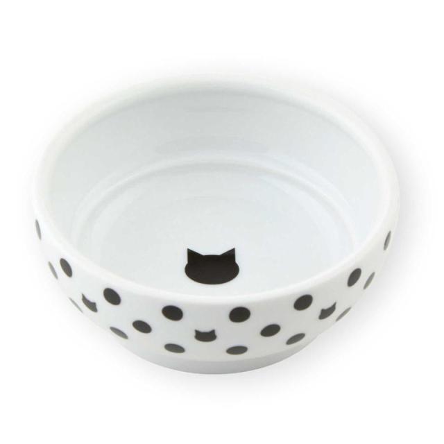 【セット販売】 ハッピーダイニング 猫用 脚なしフードボウル 水玉 (×10セット) 猫壱_1