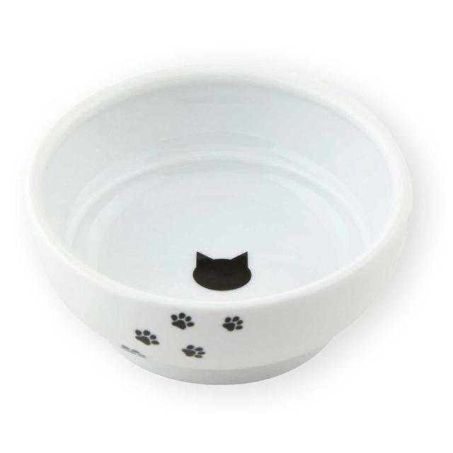 【セット販売】 ハッピーダイニング 猫用 脚なしフードボウル 猫柄 (×10セット) 猫壱_1