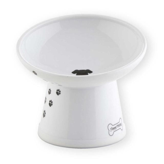 【セット販売】 ハッピーダイニング 犬用 脚付フードボウル 斜めタイプ (×4セット) DC-0715-DG 猫壱_1