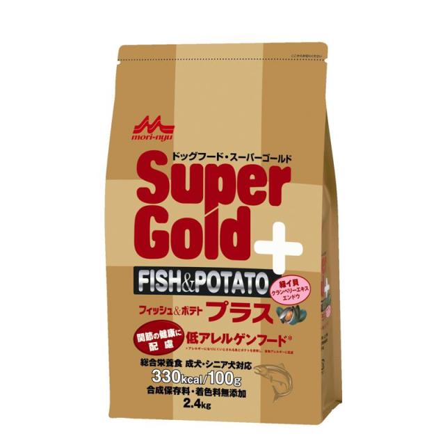 【ケース販売】 Supergold フィッシュ＆ポテト プラス 関節ケア 2.4kg (×4セット) 森乳サンワールド の通販は