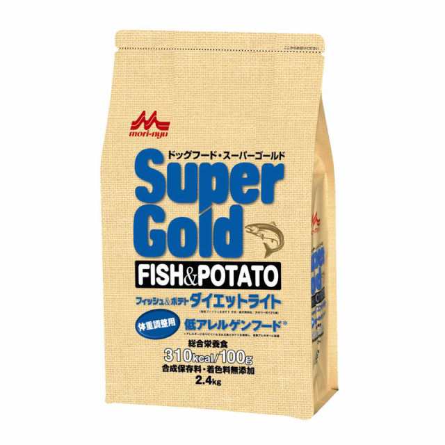 【ケース販売】 Supergold フィッシュ＆ポテト ダイエットライト 2.4kg (×4セット) 森乳サンワールド の通販は