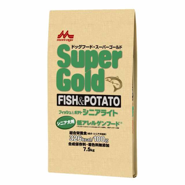 【セット販売】 Supergold フィッシュ＆ポテト シニアライト 7.5kg (×2セット) 森乳サンワールド