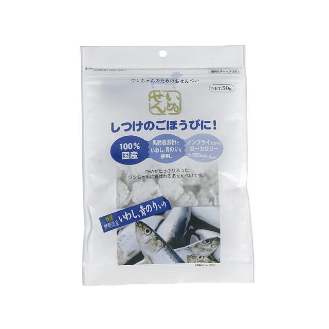 【セット販売】 いぬせん 特選伊勢湾産いわし、青のりいり 50g (×24セット) アラタ