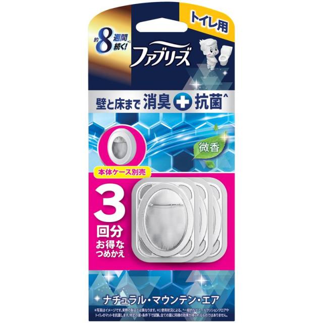 【セット販売】 ファブリーズ トイレ用消臭剤＋抗菌 ナチュラルマウンテンエア 詰替え 6.3ml×3個入(×6セット) P&G 6,013円