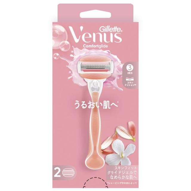 【セット販売】 P&amp;G ヴィーナス カミソリ うるおい肌へ ホワイトティーの香り 本体＋替刃2個付(×10セット) Gillette Venus