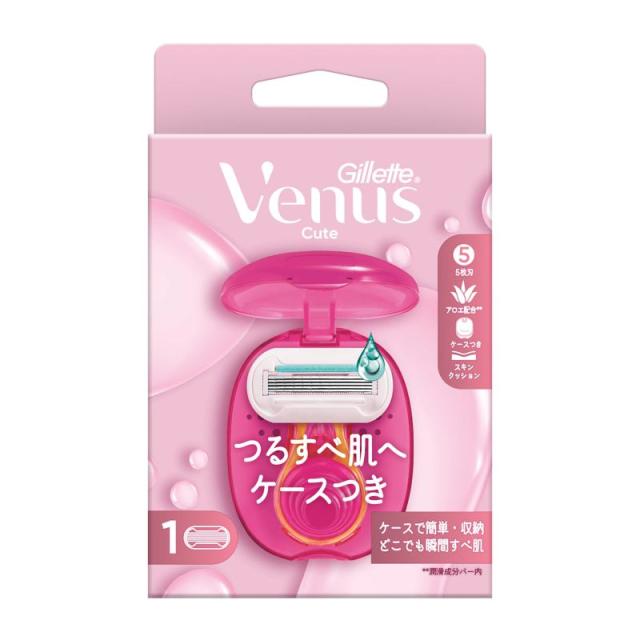 【セット販売】 P&amp;G ヴィーナス うるおい肌ケース付き 替刃1個付[本体装着](×6セット) Gillette Venus カミソリ/女性用