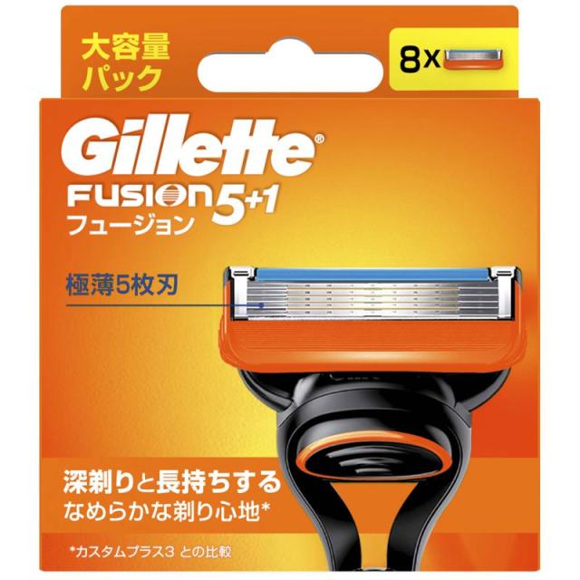 【セット販売】 ジレット フュージョンマニュアル 替刃 8個入(×4セット) P&G カミソリ/男性用/替刃