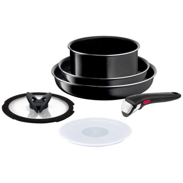 ティファール T-fal フライパンセット ブラック インジニオ・ネオ ハードチタニウム インテンス セット6 L43890 ガス火専用 IH不可 取っ手が取れる 収納の通販は 8,499円