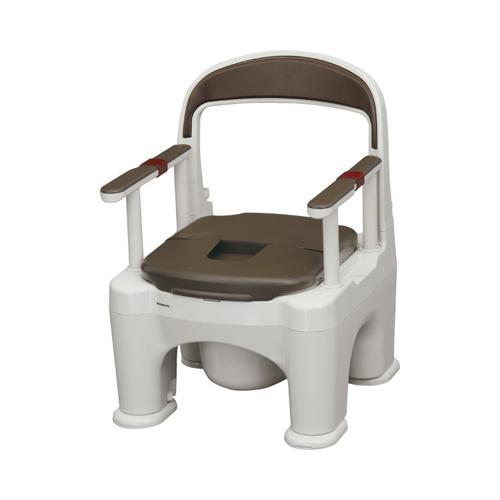 ポータブルトイレ ＜座楽＞ ラフィーネ 脱臭標準プラスチック便座タイプ 傾斜脚付き / PN-L30211B モカブラウン (T0819)