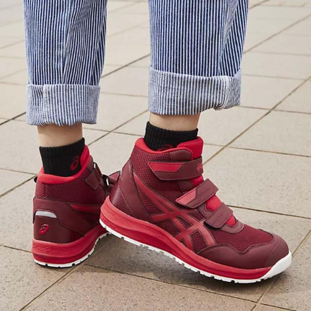 即納在庫品 アシックス ウィンジョブ CP216 ビートジュースxクラシックレッド 26.5cm 1273A076.600-26.5 安全靴 セーフティシューズ 先芯