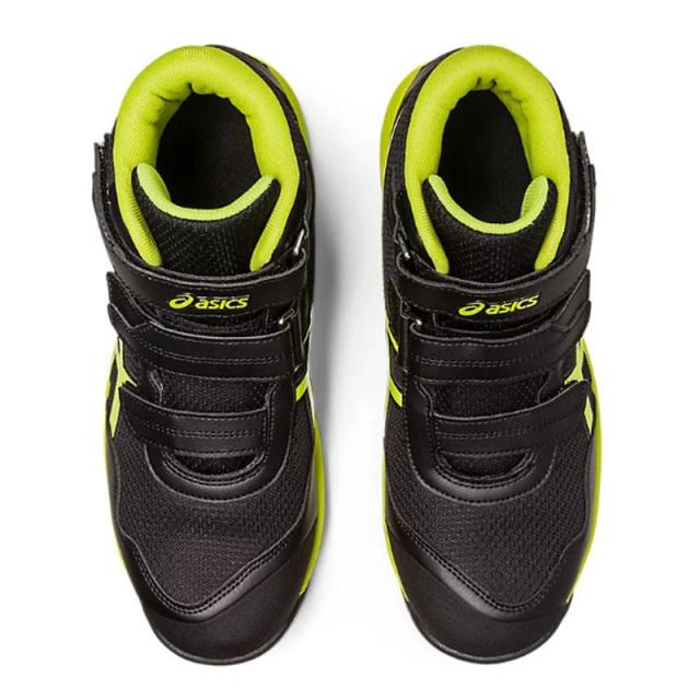 即納在庫品 アシックス ウィンジョブ CP216 ブラックxネオンライム 26.0cm 1273A076.001-26.0 安全靴 セーフティシューズ 先芯