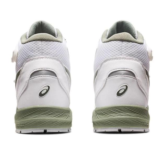 即納在庫品 アシックス 安全靴 ウィンジョブ CP216 ホワイトxライケングリーン 27.5cm 1273A076.100 セーフティシューズ 作業靴 作業靴 軽量安全靴 JSAA規格 1273A076.100