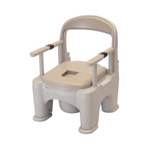 ポータブルトイレ ＜座楽＞ ラフィーネ 長穴プラスチック便座タイプ / PN-L30205BE ベージュ パナソニック (T0819)