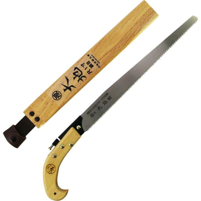 丸源 大地 フック式ピストル柄鋸(尺1寸 細目)ケース付 330mm No.622