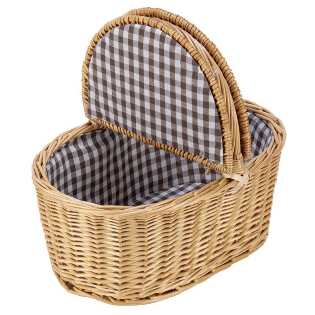 キャプテンスタッグ ピクニックバスケット蓋付 オーバル Large ＵＴ−１０２６