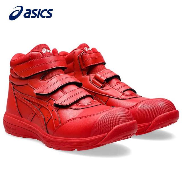 即納在庫品 アシックス 安全靴 ウィンジョブ CP312 3E相当 クラシックレッド×クラシックレッド 27.0cm 軽量 マジックテープ セーフティーシューズ 作業靴 ワーキング 1273A111.600