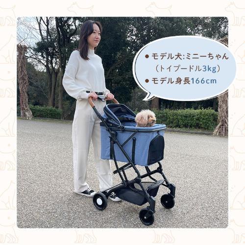 wanyanya 2wayペットカート ブラウン 犬用 ペットキャリー バギー
