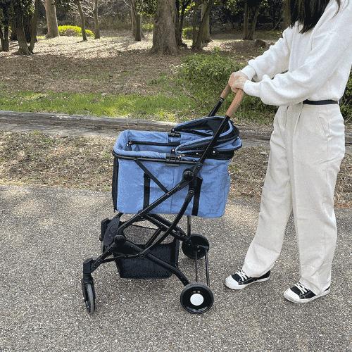 wanyanya 2wayペットカート ブラウン 犬用 ペットキャリー バギー