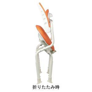 【新品】ユニプラス コンパクトシャワーチェア BSU18 レッドオレンジ ユニプラス コンパクトシャワーチェア(ライトタイプ) / BSU18-DA