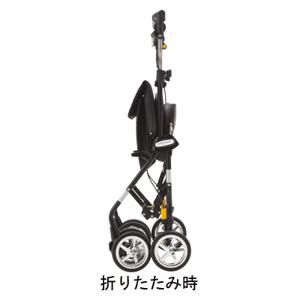 ライトステップタイニーWヌーボーオム / ブラック ウィズワン 歩行関連/シルバーカー/コンパクトタイプ (W1685)_1
