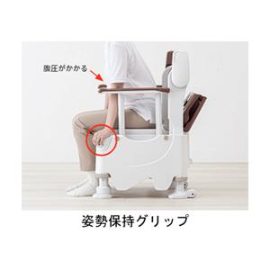 安寿 ポータブルトイレ FX-30 S らくゾウくん 標準便座 / 532-950 アースブラウン アロン化成 (T1188)