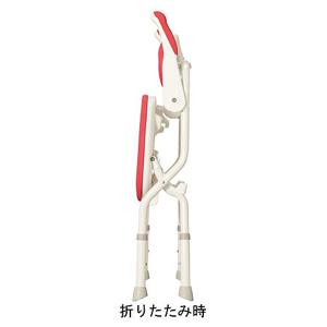 安寿 折りたたみシャワーベンチ FU / 536-053 レッド アロン化成 入浴関連/シャワーチェア/折りたたみ式 (S0797)_1