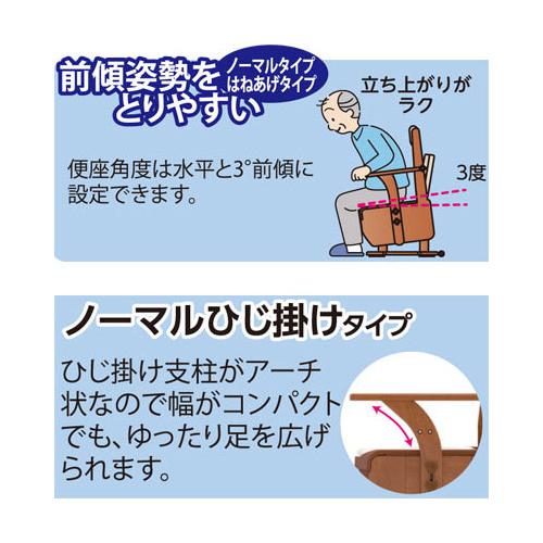 安寿 家具調トイレセレクトR ノーマル / 533-851 ソフト便座 アロン化成 (T0930)_2