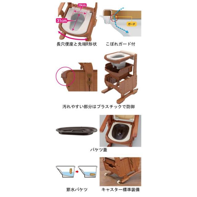安寿 家具調トイレセレクトR ノーマルワイド / 533-856 標準便座 アロン化成 (T0930)_1