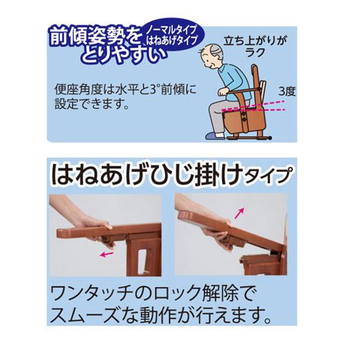 安寿 家具調トイレセレクトR はねあげワイド / 533-871 標準便座